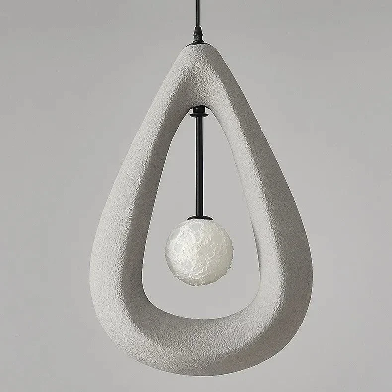Beruhigende Hängelampe Wabi-Sabi-Stil Kieselform – Lueur de Galet