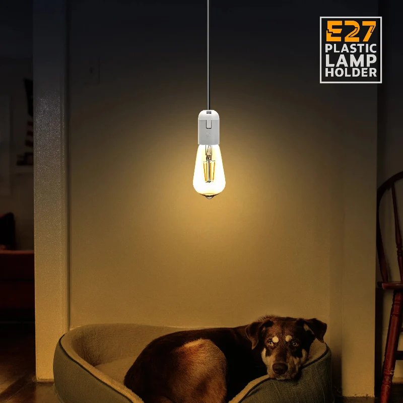 E27 Retro Glühbirnenfassung Kunststoff DIY ~2939