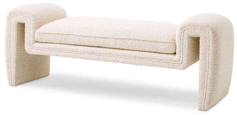 Casa Padrino Luxus Sitzbank Creme 144 cm - Luxus Qualität