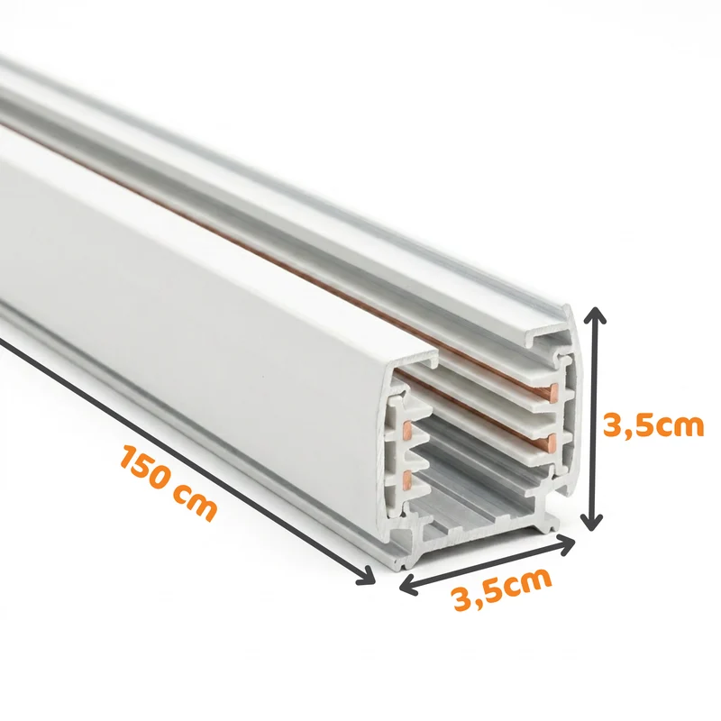 3-Phasen-Schienen – Weiß – 150 cm