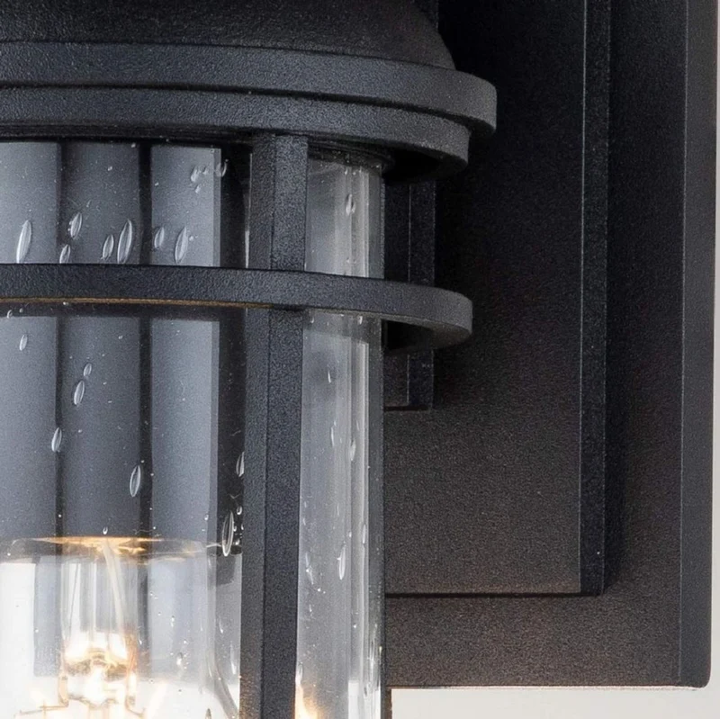 Casa Padrino Luxus Außenwandleuchte Schwarz H. 29,2 cm - Luxus Außenbeleuchtung