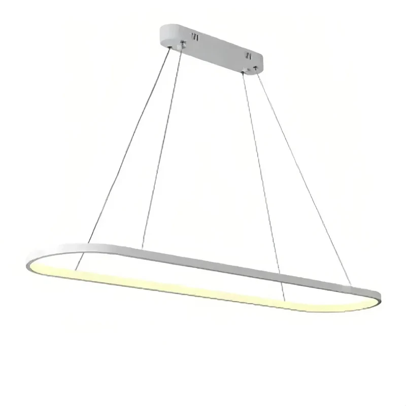 LED Pendelleuchte für den Esstisch oval modern dimmbar aus Metall