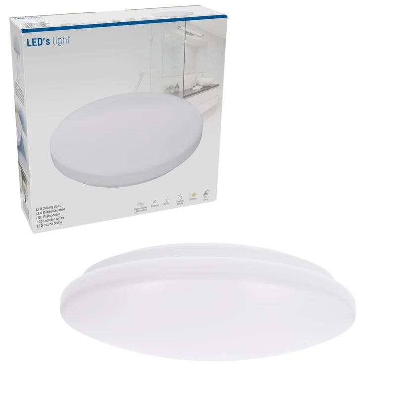 LED's Light Universal Deckenleuchte 1600 - Geeignet für Badezimmer IP44 - Kaltweiß (4000K) - 30 cm