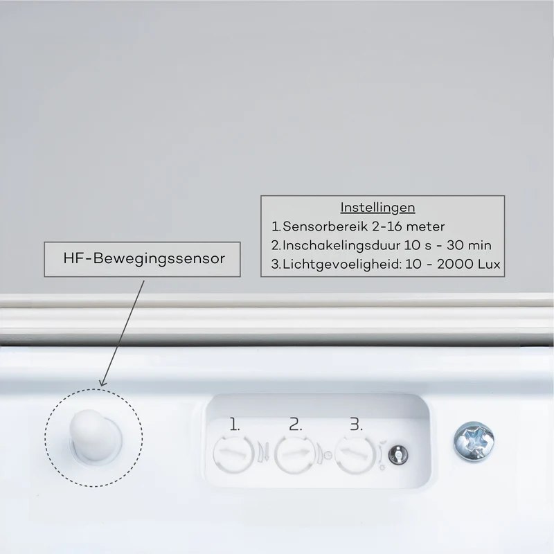 Feuchtraumleuchte mit HF-Bewegungsmelder und LED-Röhre, 60 cm, 4.000 K, IP65 - LED's Light