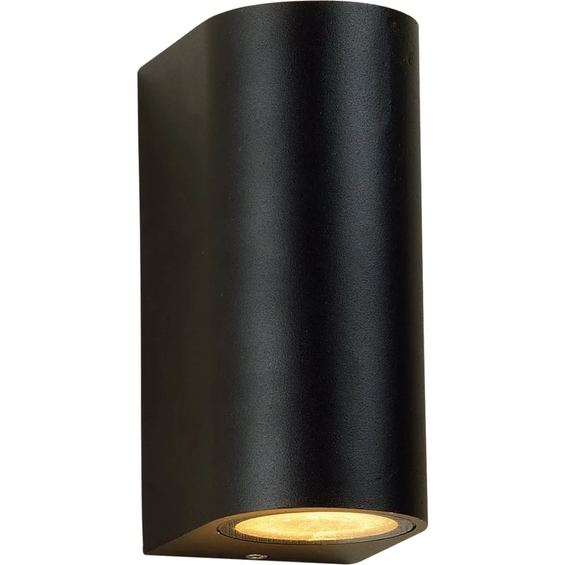 Außen-Wandleuchte schwarz 2x GU10 IP44 für LED und Halogen bis 35W - LED's Light
