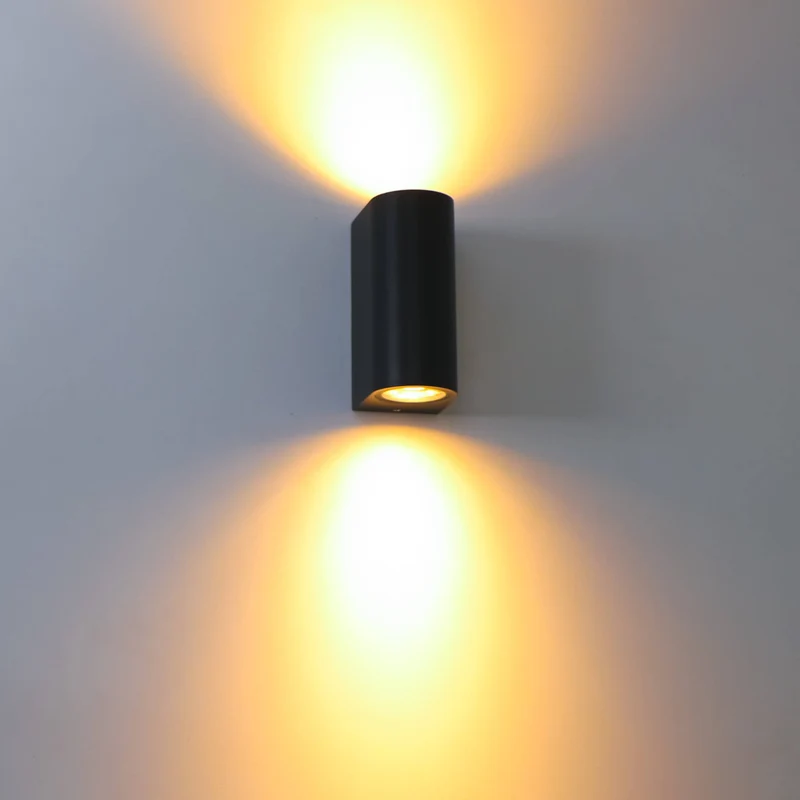 Außen-Wandleuchte schwarz 2x GU10 IP44 für LED und Halogen bis 35W - LED's Light