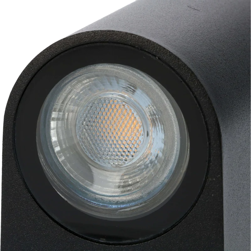 Außen-Wandleuchte schwarz 2x GU10 IP44 für LED und Halogen bis 35W - LED's Light