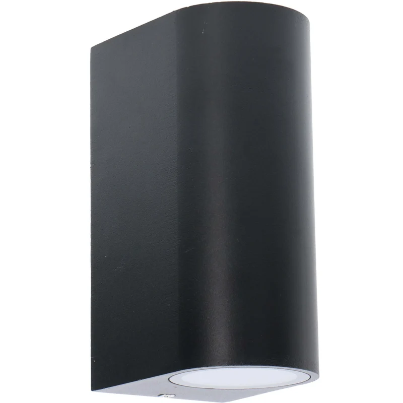 Außen-Wandleuchte schwarz 2x GU10 IP44 für LED und Halogen bis 35W - LED's Light