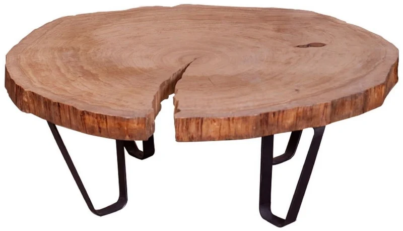 Casa Padrino Luxus Couchtisch Braun / Schwarz 110 x 95 x H. 50 cm