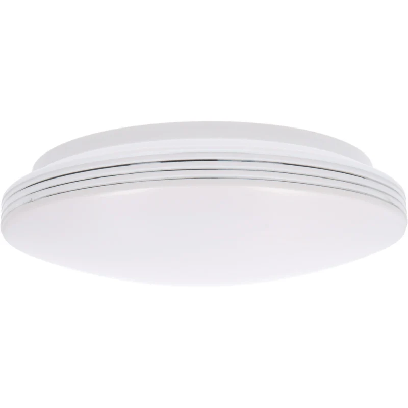 LED Deckenleuchte rund 35 cm mit Ringen - Universell - Spritzwassergeschützt - Warmweißes Licht