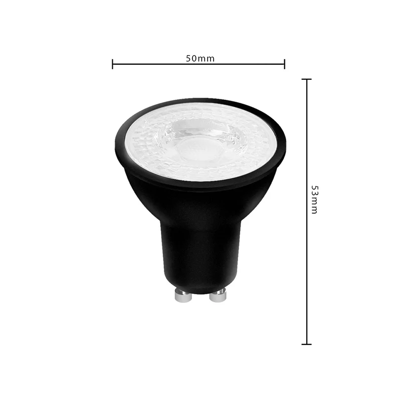LED Spot GU10 4,0W warmweiß Klar matt schwarz MR16 3-Pack - LED's Light