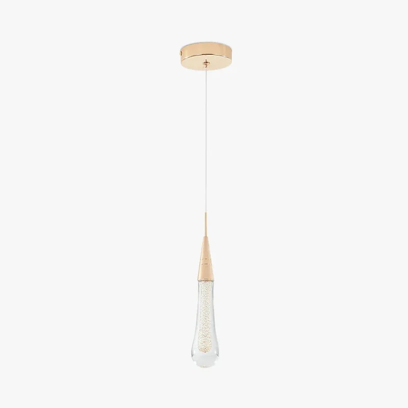 LED Kristall Pendelleuchte im Wassertropfen Design für das Schlafzimmer