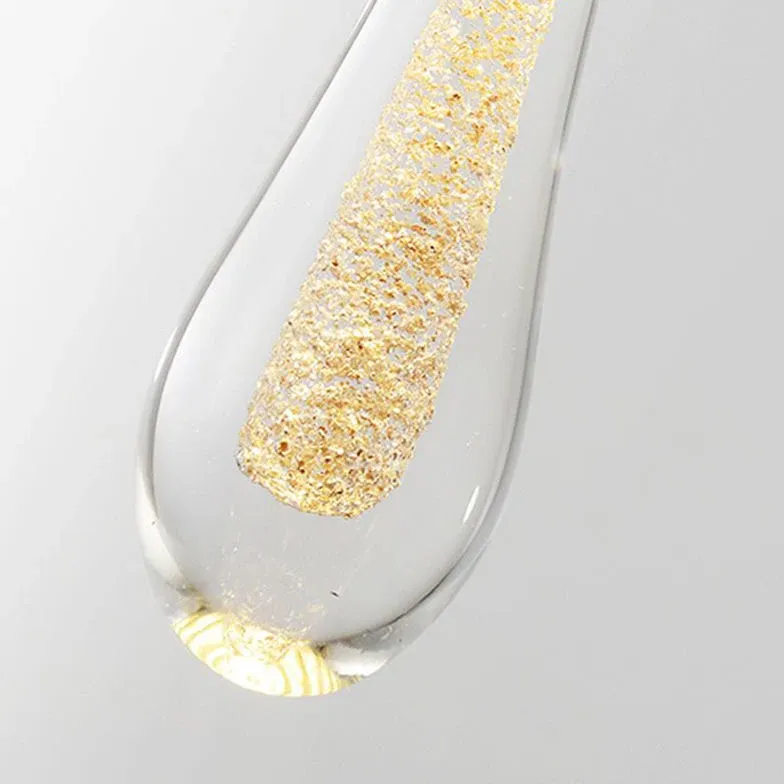 LED Kristall Pendelleuchte im Wassertropfen Design für das Schlafzimmer