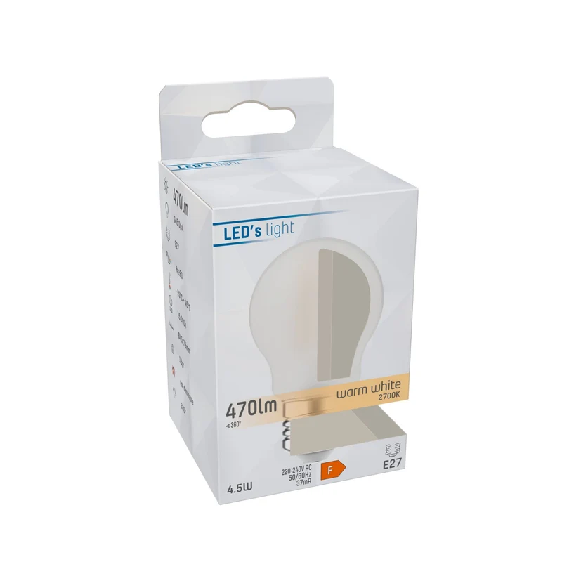 LED Kugel E27 4,5W warmweiß Opal G45 - LED's Light