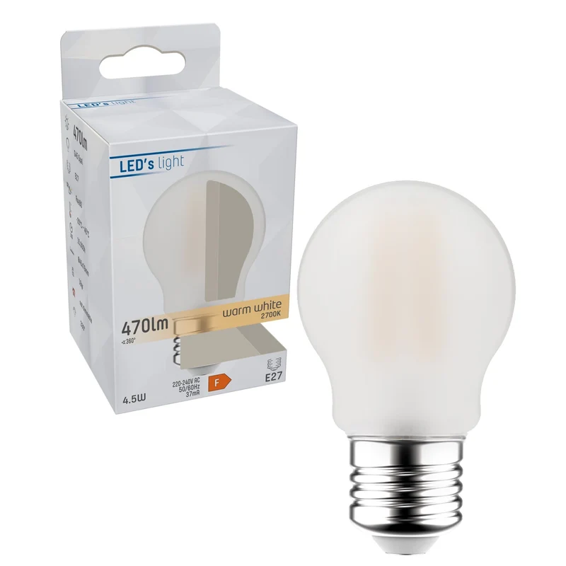LED Kugel E27 4,5W warmweiß Opal G45 - LED's Light
