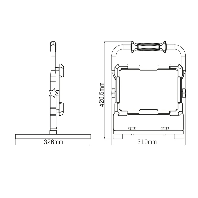 LED-Arbeitsstrahler IP65 150W 5m Zuleitung IK08 - LED's Work