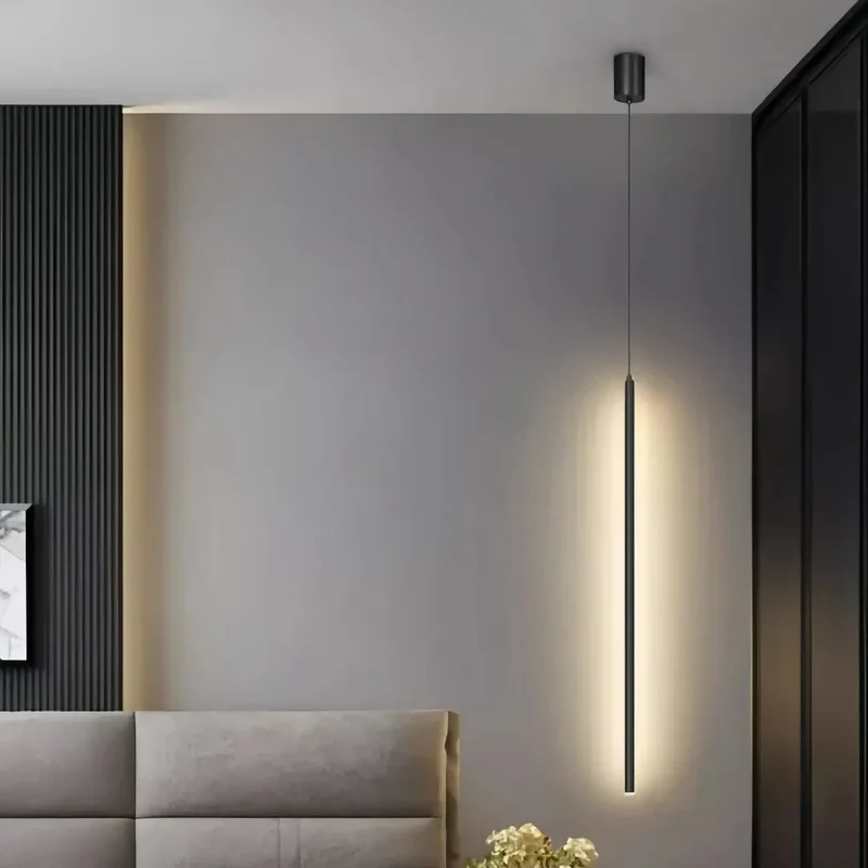 Kleine schwarze Pendelleuchte höhenverstellbar für Schlafzimmer