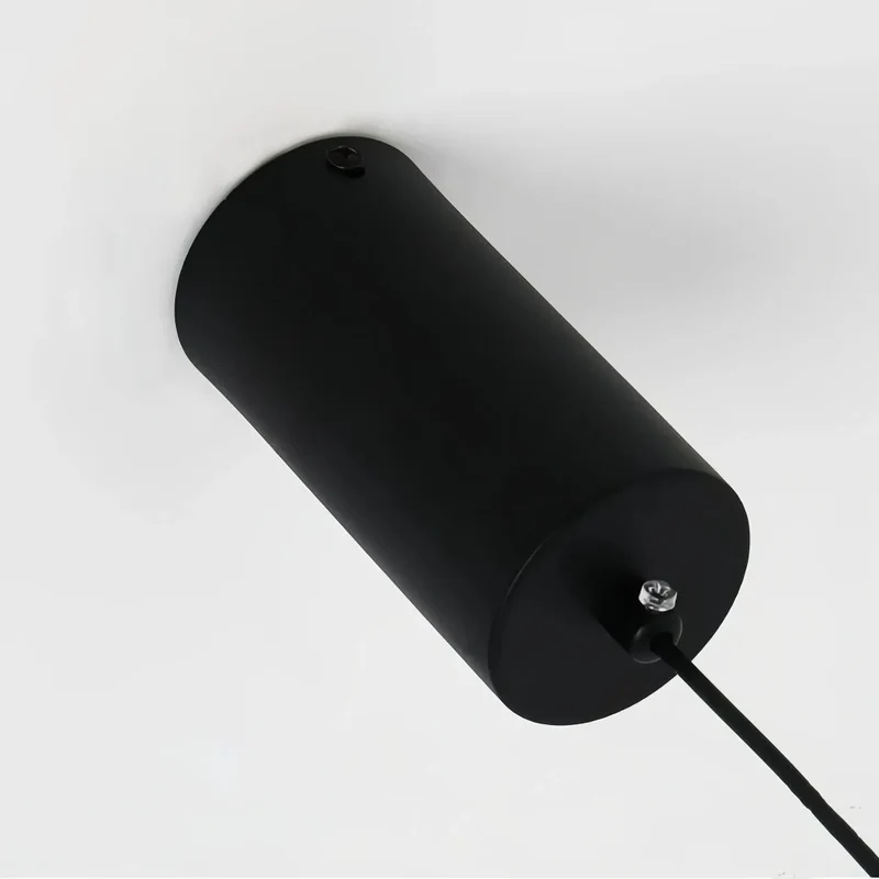 Kleine schwarze Pendelleuchte höhenverstellbar für Schlafzimmer