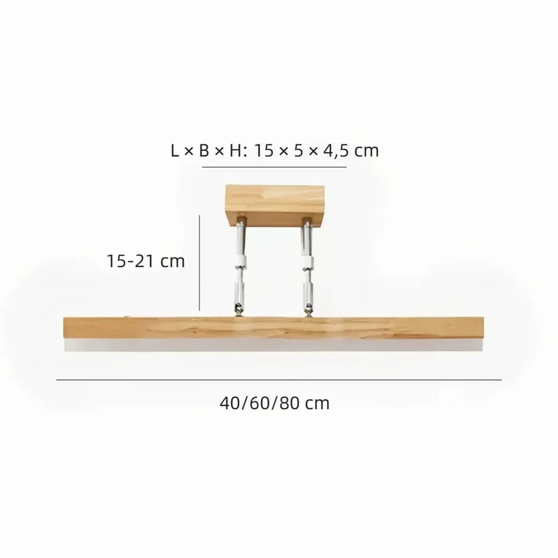Bad-Wandleuchte aus Holz im skandinavischen Design, verstellbar, IP44