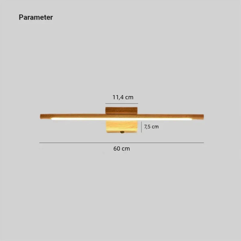 Wandleuchte für das Bad aus Holz – Skandinavisches Design