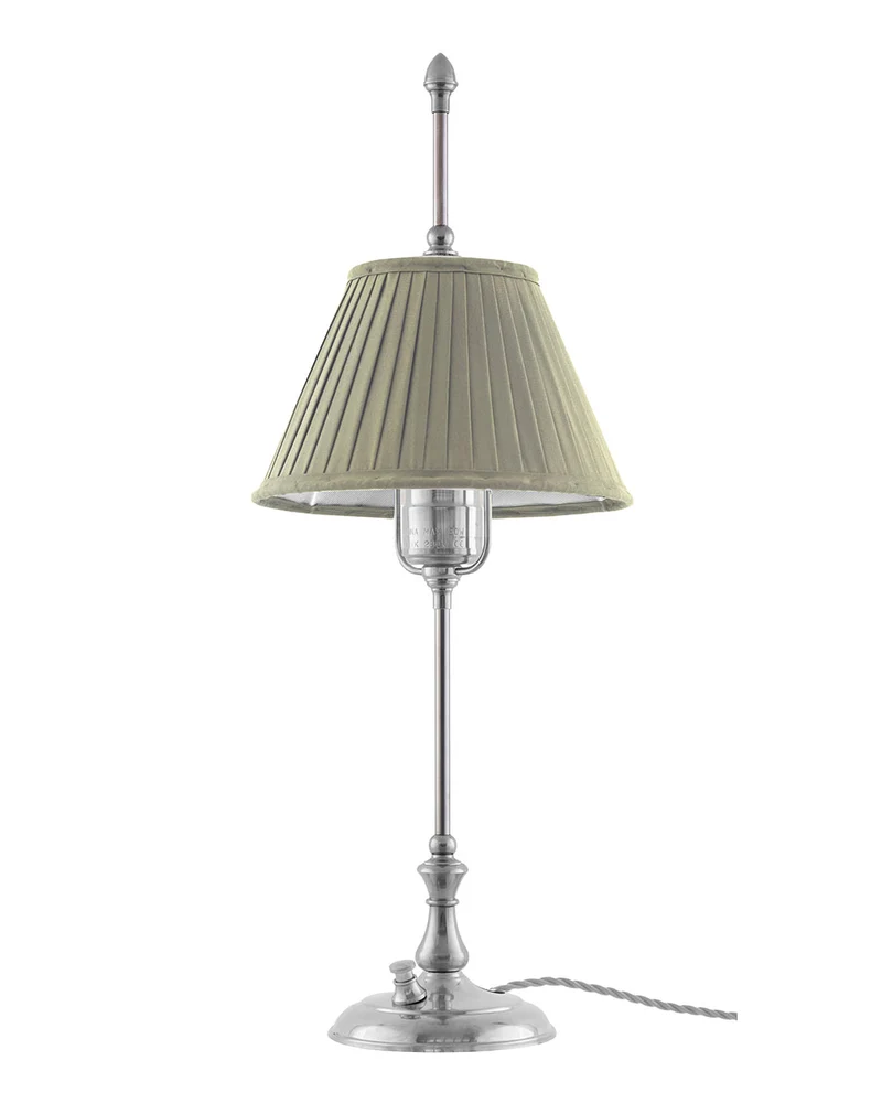 Bordslampa - Kellgren nickel, olivgrön skärm