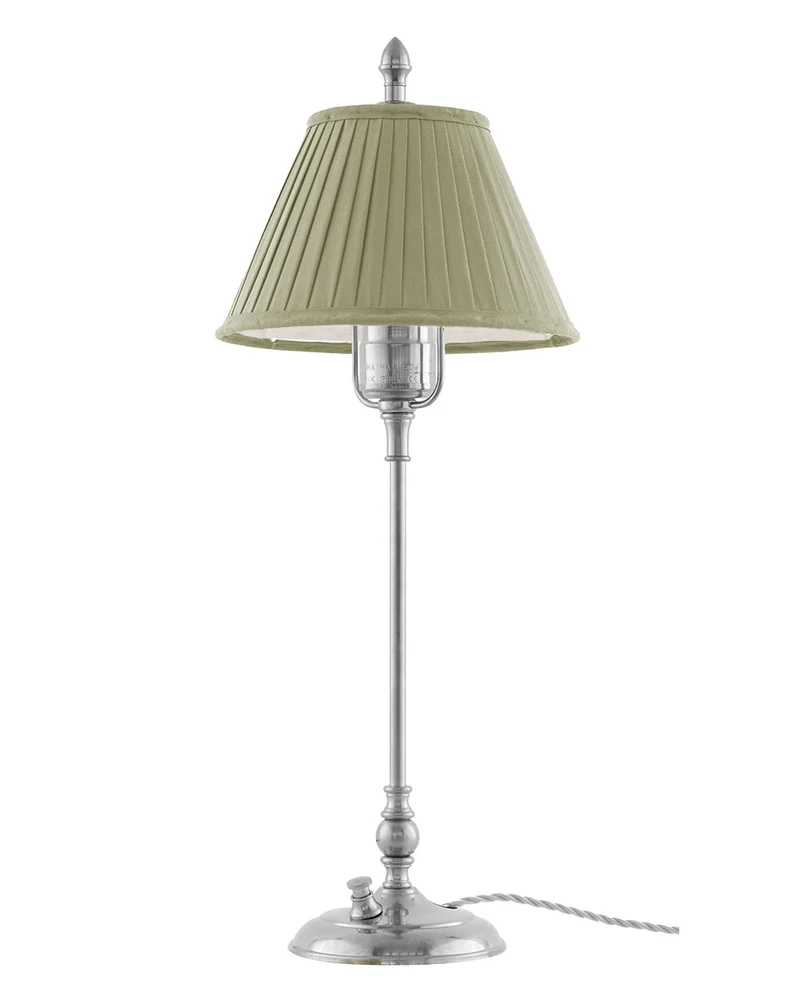 Bordslampa - Ankarcrona 50 cm nickel, olivgrön skärm