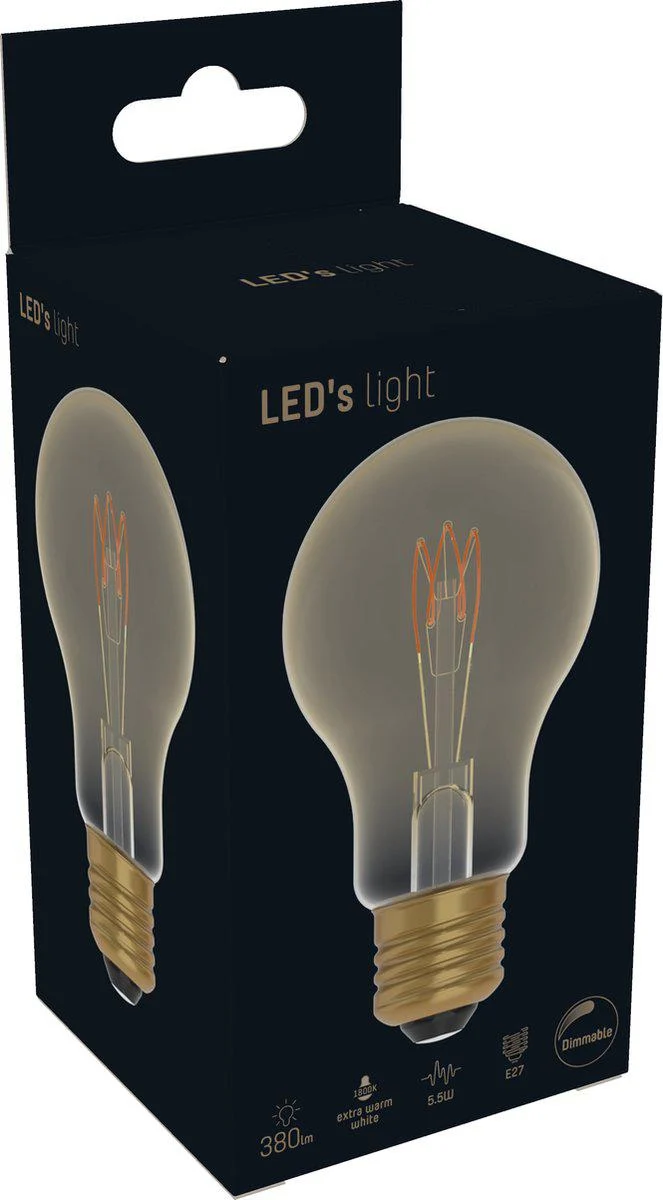 LED Filament Birne A60 E27 2,5W 136lm 1800K Gold dimmbar Stehlampe - LED's Light
