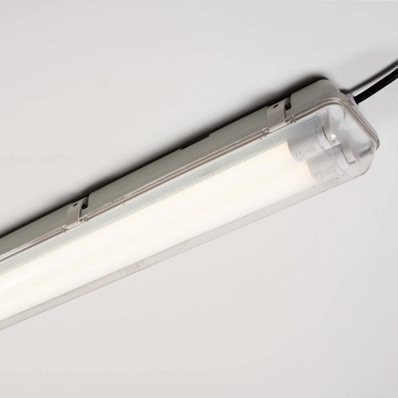 Feuchtraumleuchte mit HF-Bewegungsmelder und LED-Röhren 120 cm 2x 14W neutralweiß IP65 - LED's Light