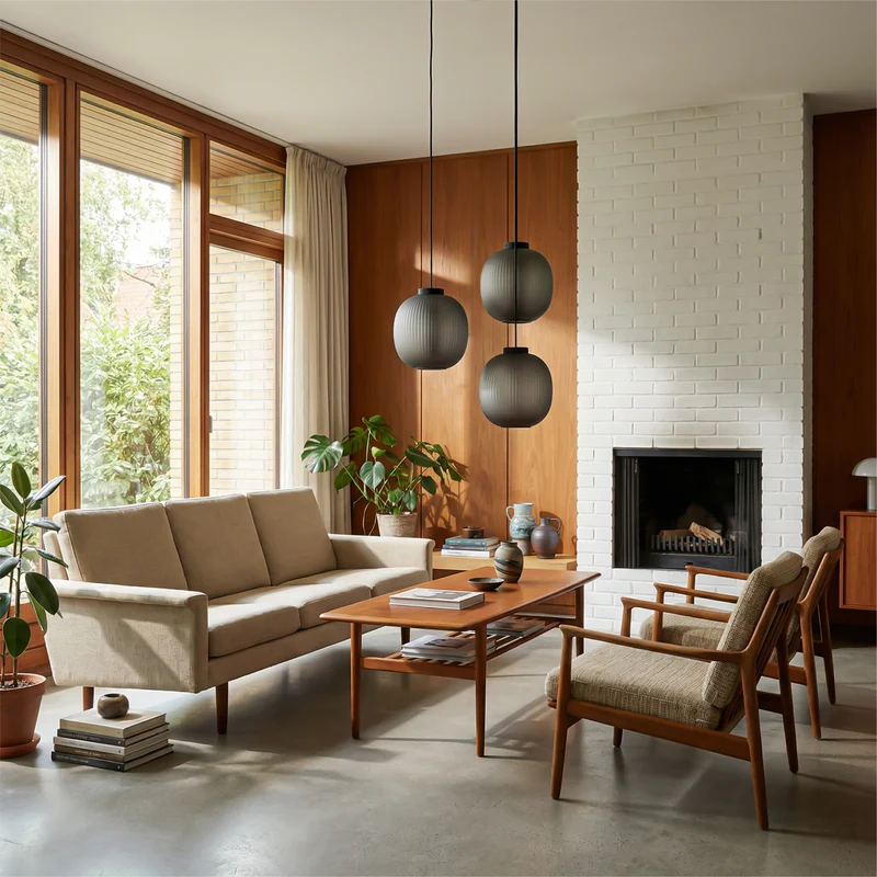 Höhenverstellbare Pendelleuchte aus Glas Modern – Brume