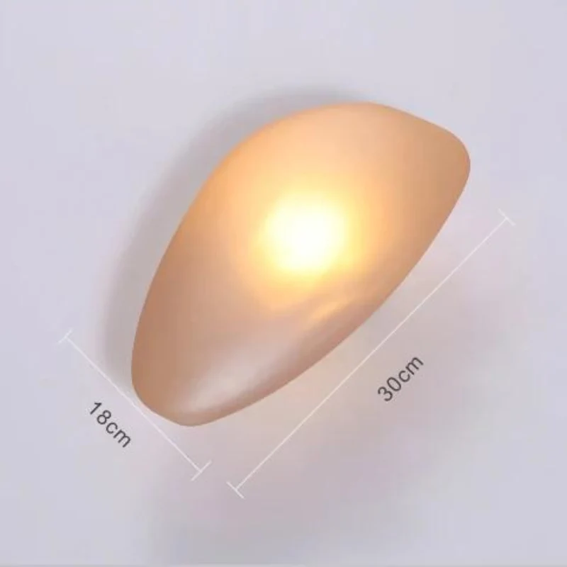 Moderne Wandleuchte aus Glas mit Kieseln für schickes Ambiente – Glowena