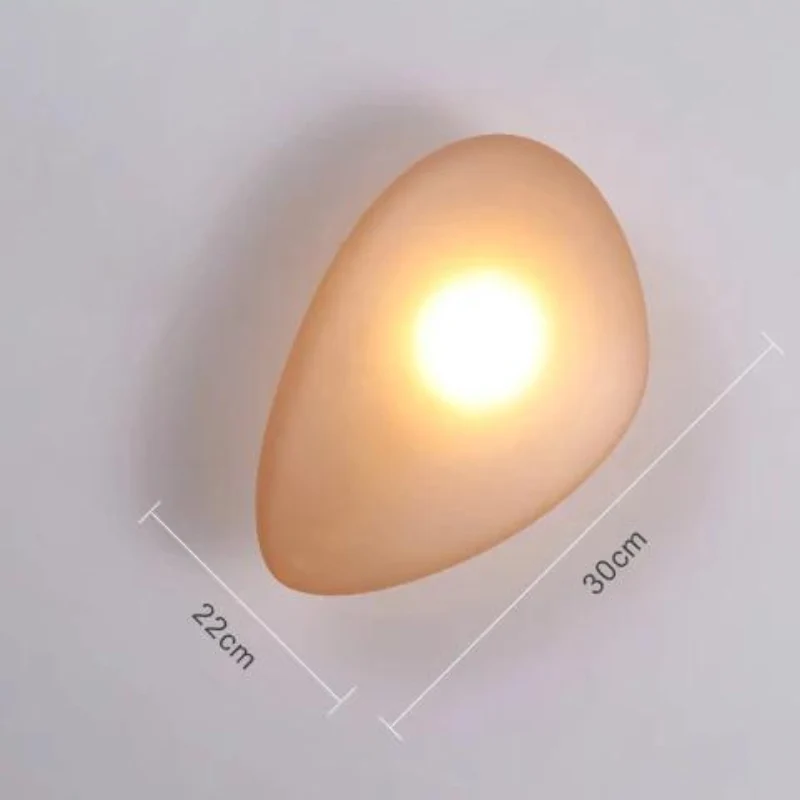Moderne Wandleuchte aus Glas mit Kieseln für schickes Ambiente – Glowena