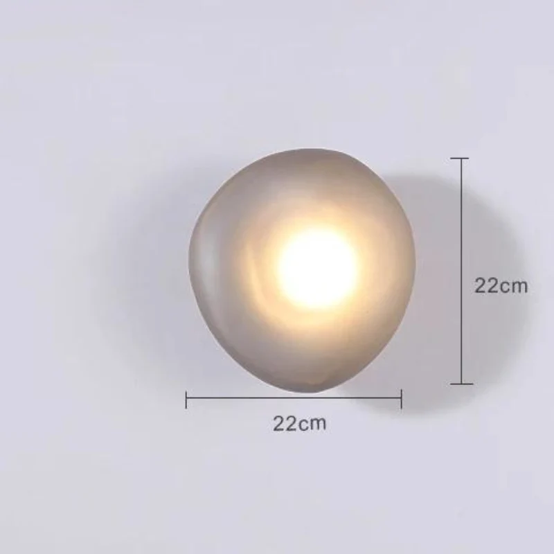 Moderne Wandleuchte aus Glas mit Kieseln für schickes Ambiente – Glowena