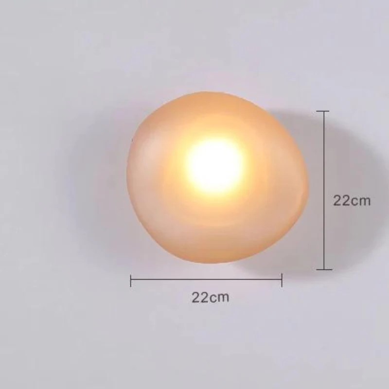 Moderne Wandleuchte aus Glas mit Kieseln für schickes Ambiente – Glowena