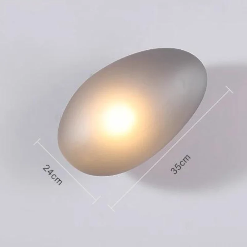 Moderne Wandleuchte aus Glas mit Kieseln für schickes Ambiente – Glowena