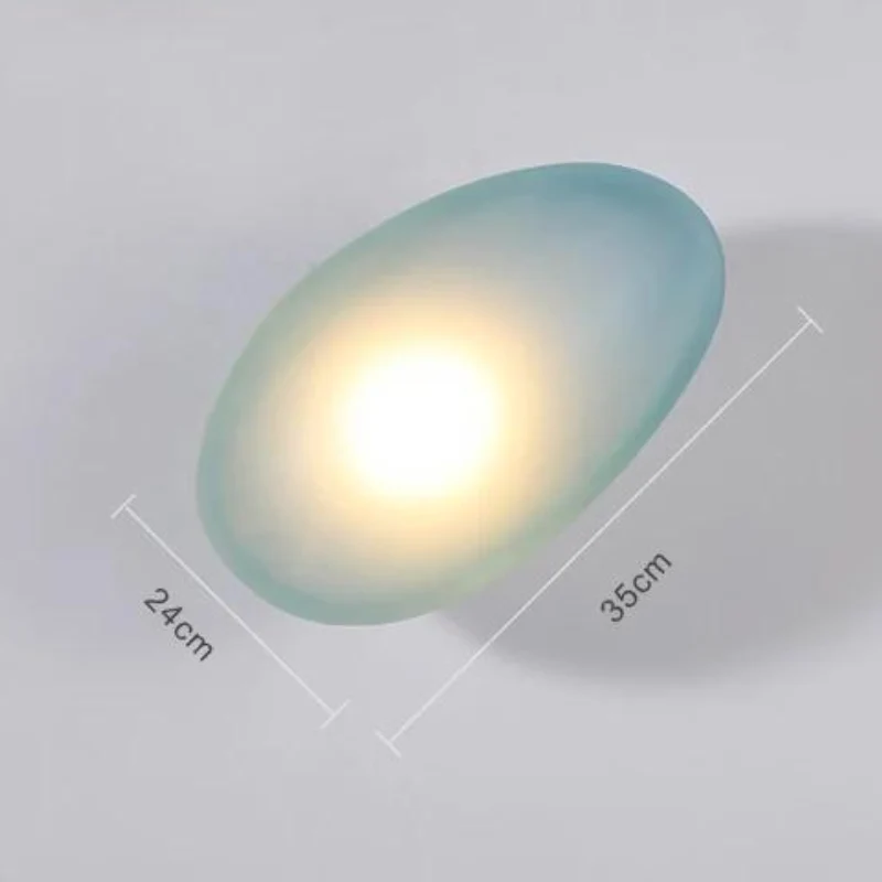 Moderne Wandleuchte aus Glas mit Kieseln für schickes Ambiente – Glowena