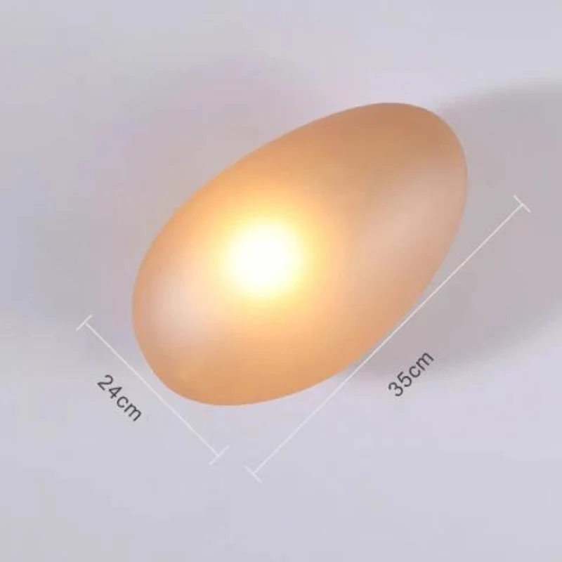 Moderne Wandleuchte aus Glas mit Kieseln für schickes Ambiente – Glowena