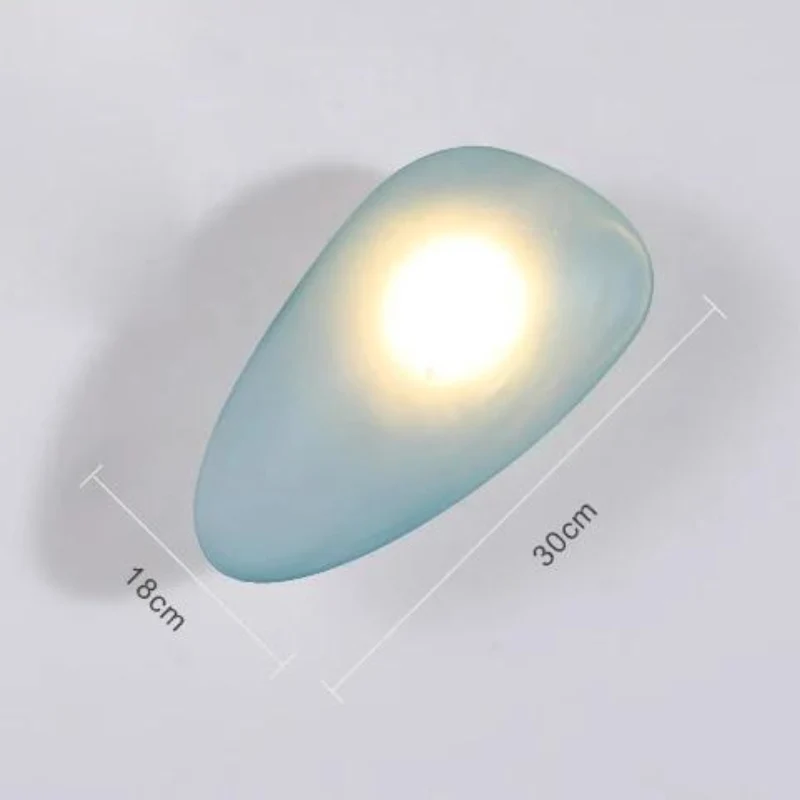 Moderne Wandleuchte aus Glas mit Kieseln für schickes Ambiente – Glowena