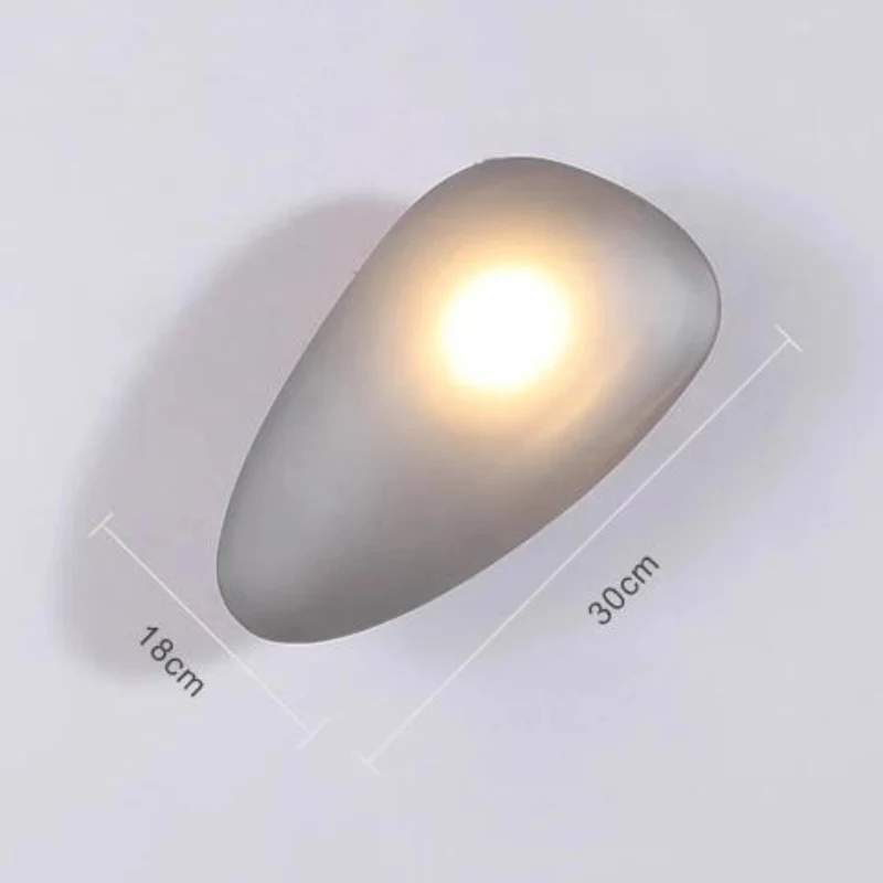 Moderne Wandleuchte aus Glas mit Kieseln für schickes Ambiente – Glowena