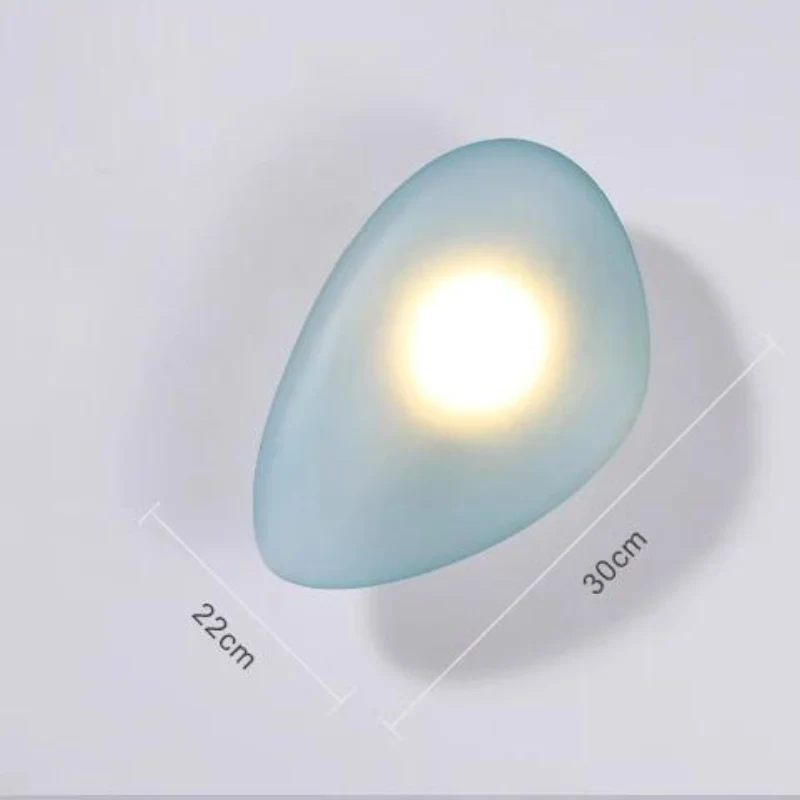 Moderne Wandleuchte aus Glas mit Kieseln für schickes Ambiente – Glowena