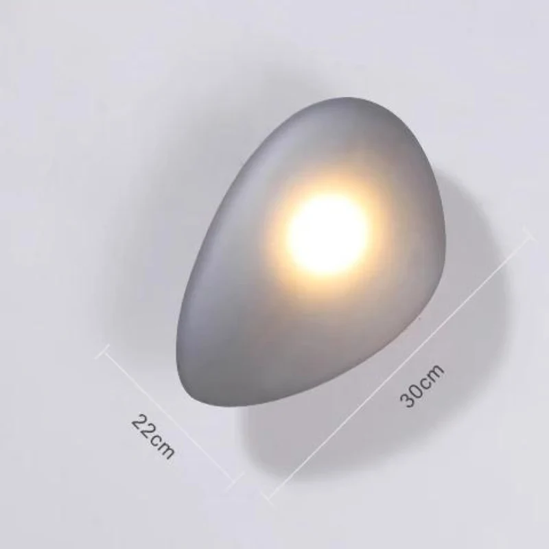 Moderne Wandleuchte aus Glas mit Kieseln für schickes Ambiente – Glowena