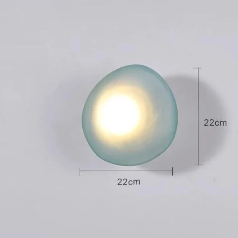 Moderne Wandleuchte aus Glas mit Kieseln für schickes Ambiente – Glowena