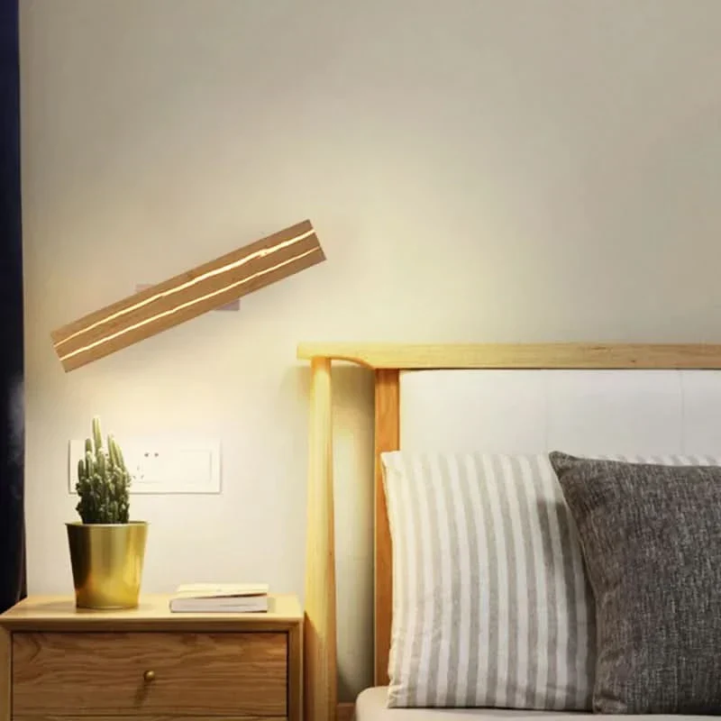 Praktische drehbare Wandleuchte mit elegantem Design – Wood