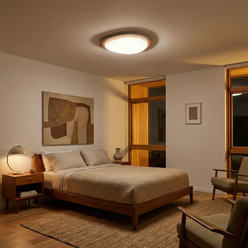 Natürliche Deckenleuchte mit moderner Eleganz und Lichteffekten – Boisé