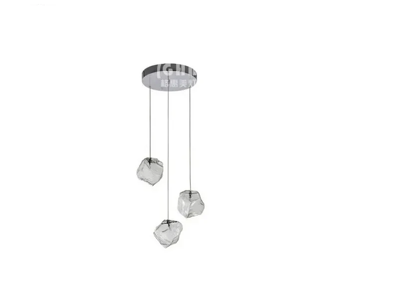 Klare Glas-Pendelleuchte mit modernem Design und Ambientebeleuchtung – Cristallin