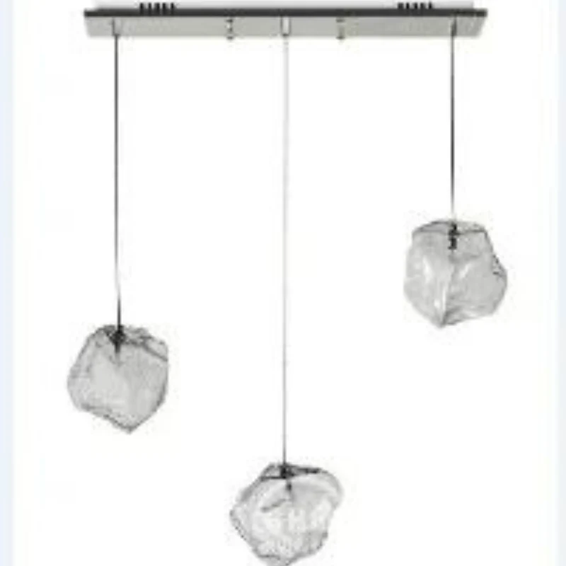Klare Glas-Pendelleuchte mit modernem Design und Ambientebeleuchtung – Cristallin