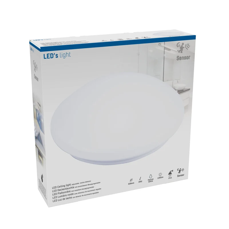 LED-Deckenleuchte mit Bewegungssensor 17W neutralweiß 33cm - LED's Light