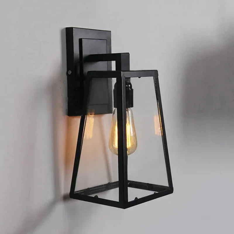 Außenwandleuchte Laterne aus Glas IP65 für Außenbereich
