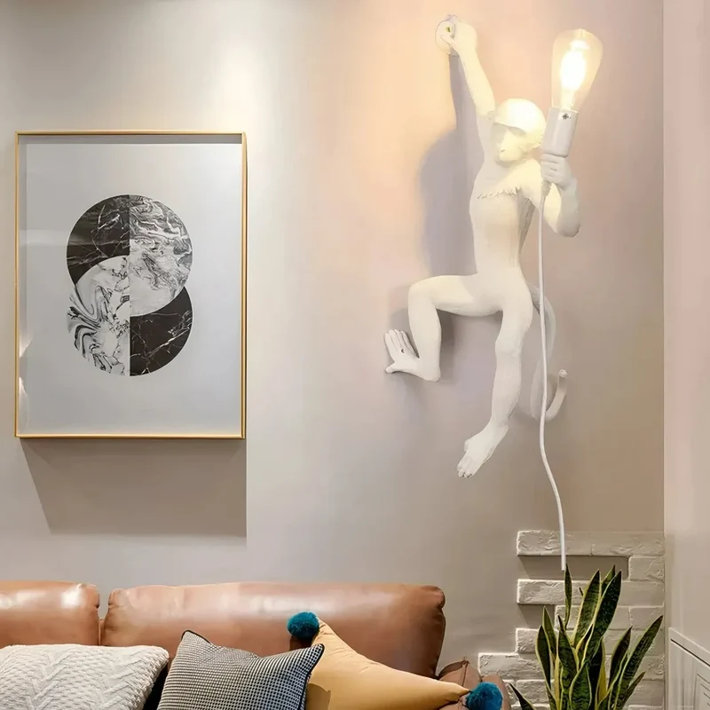 Art Deco Affen Wandleuchte für das Wohnzimmer im modernen Stil