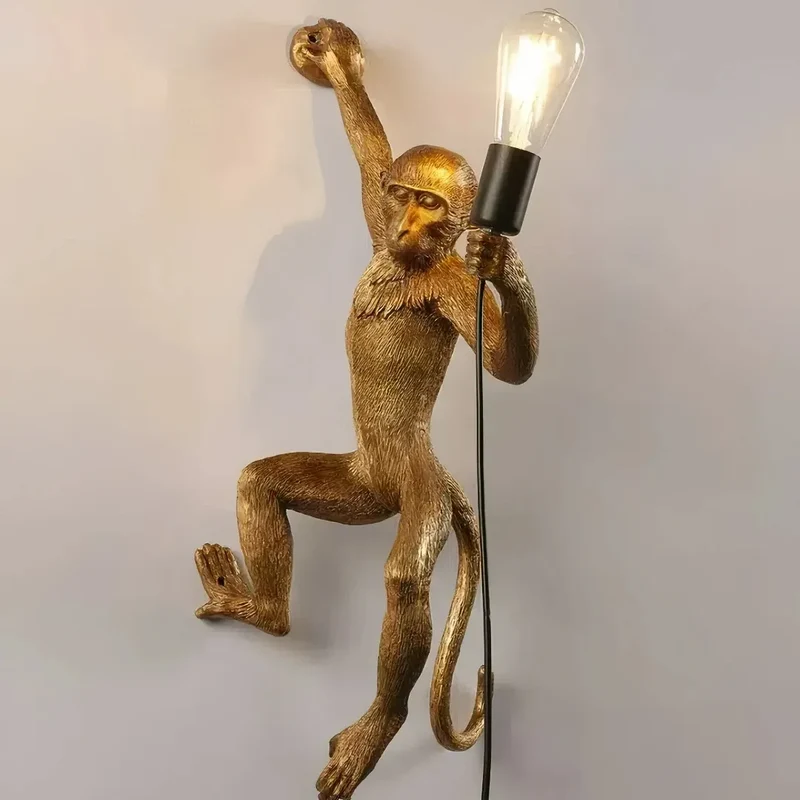 Art Deco Affen Wandleuchte für das Wohnzimmer im modernen Stil