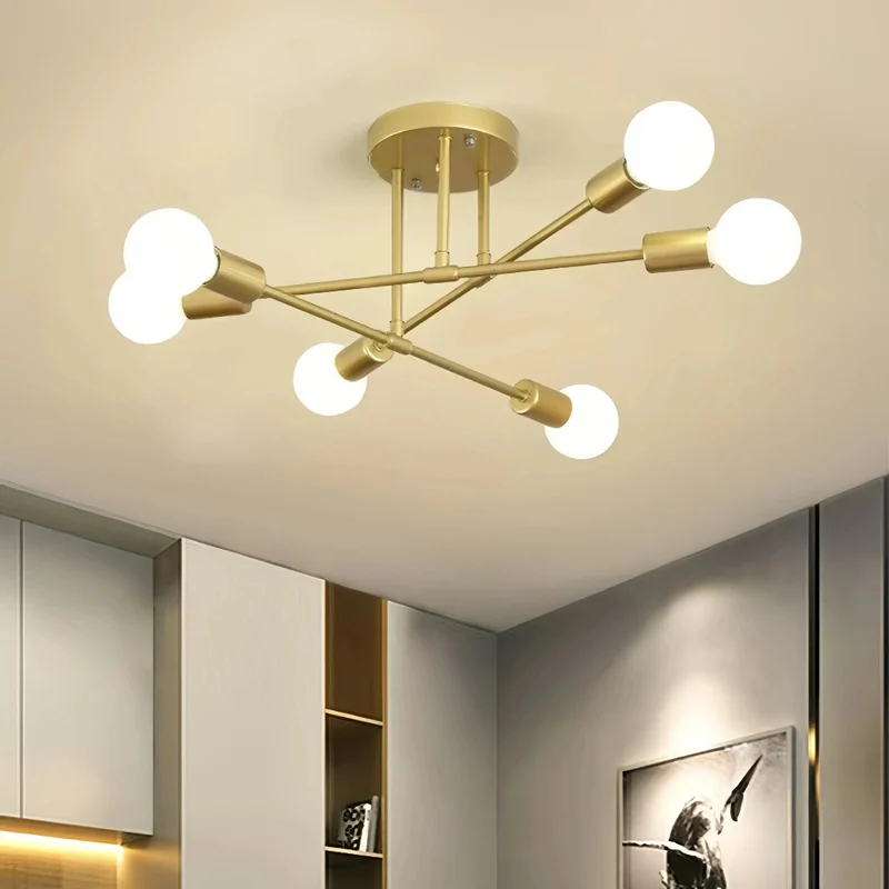 6 flammige Deckenleuchte im modernen Kugeldesign für Esszimmer